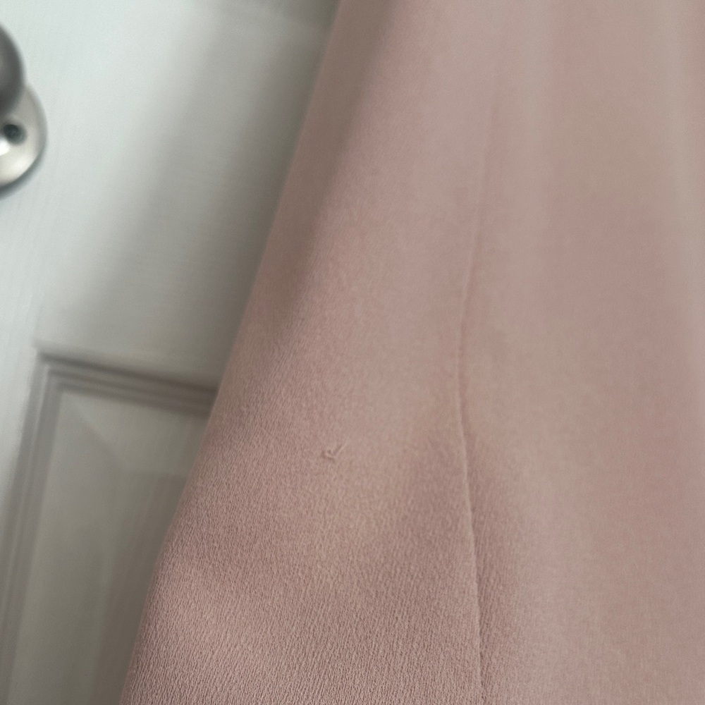 Adrianna Papell Blush Cowl Neck Full Length Slit Formal Dress - Picture 11 of 14